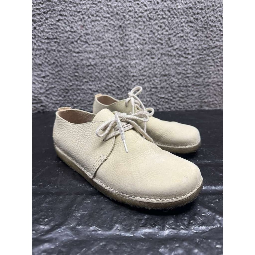 Clarks Originals‎ Ashton Leather Lace Up Derby Shoes Off White Womens Size 8 US